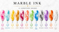 marble ink amber